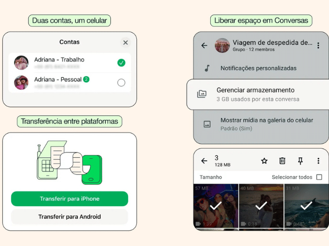 duas contas e edição com IA