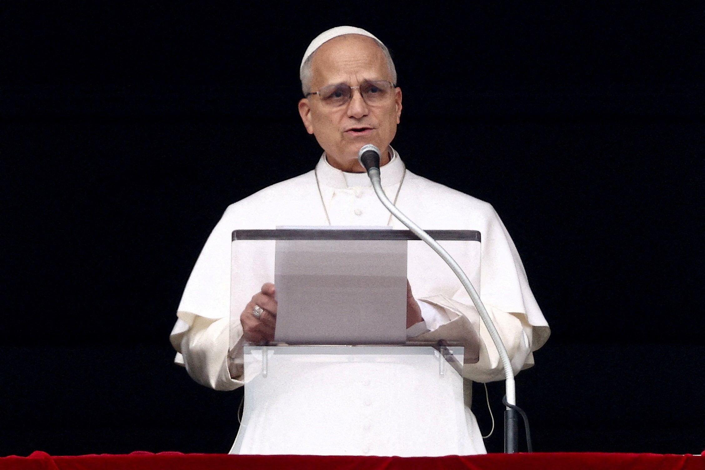 Papa Leão diz que Deus não ouve quem promove conflitos