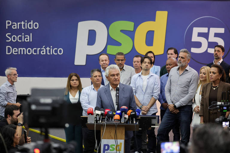 Candidatos e governadores do PSD ignoram nas redes lançamento de Caiado à Presidência