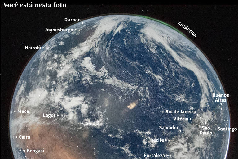 Artemis 2: veja cidades que aparecem em fotos da Terra