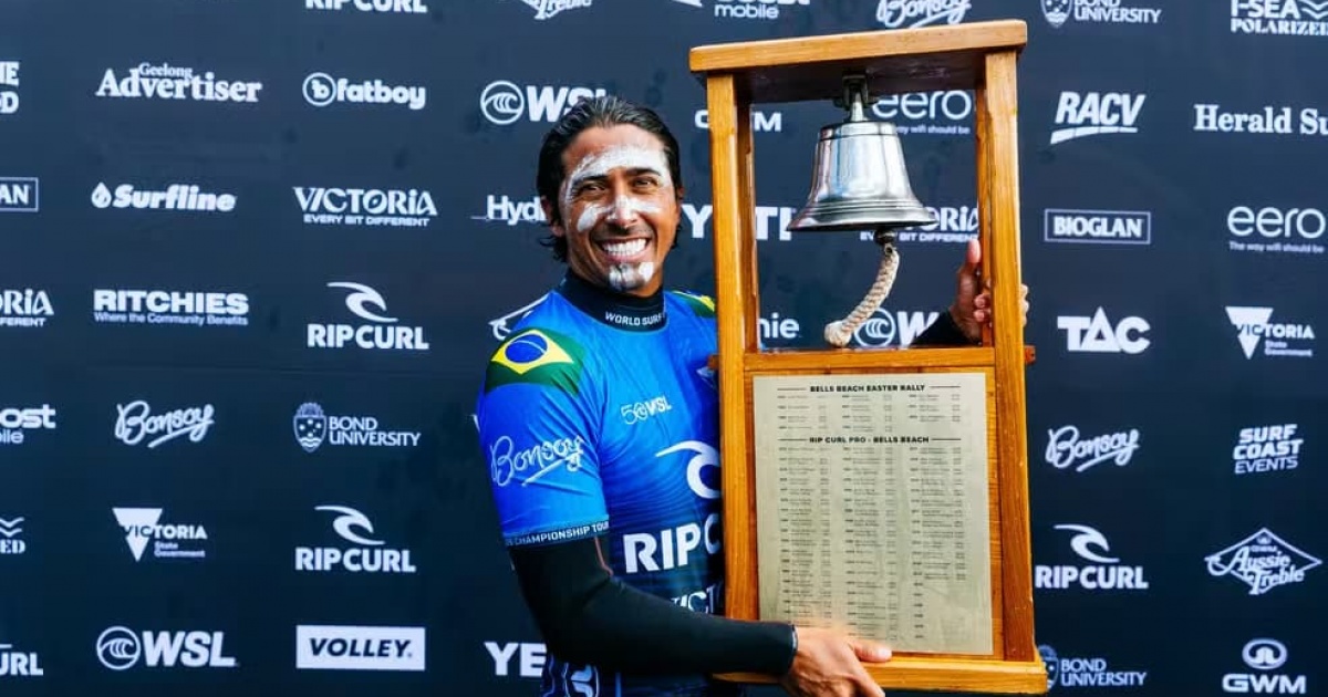 Miguel Pupo bate Yago Dora e é campeão em Bells Beach no Mundial de Surfe