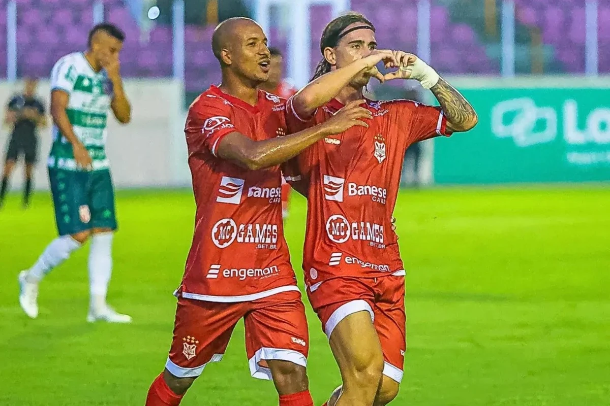 Equipe de futebol de Sergipe em ação durante a Série D ZeroUm.