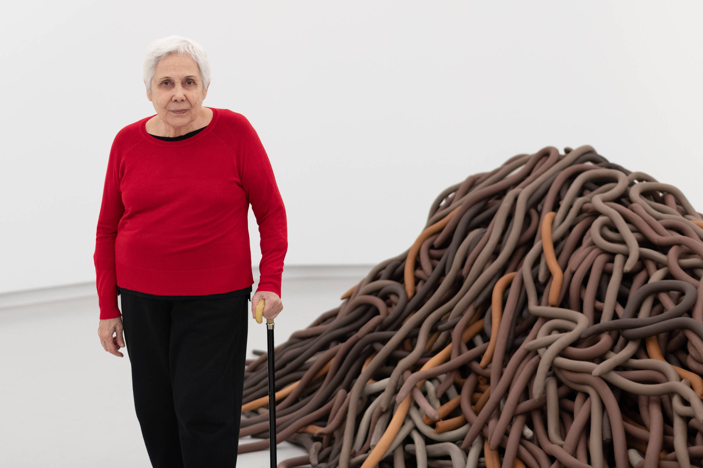 Anna Maria Maiolino recria protesto contra a ditadura em exposição em Lisboa