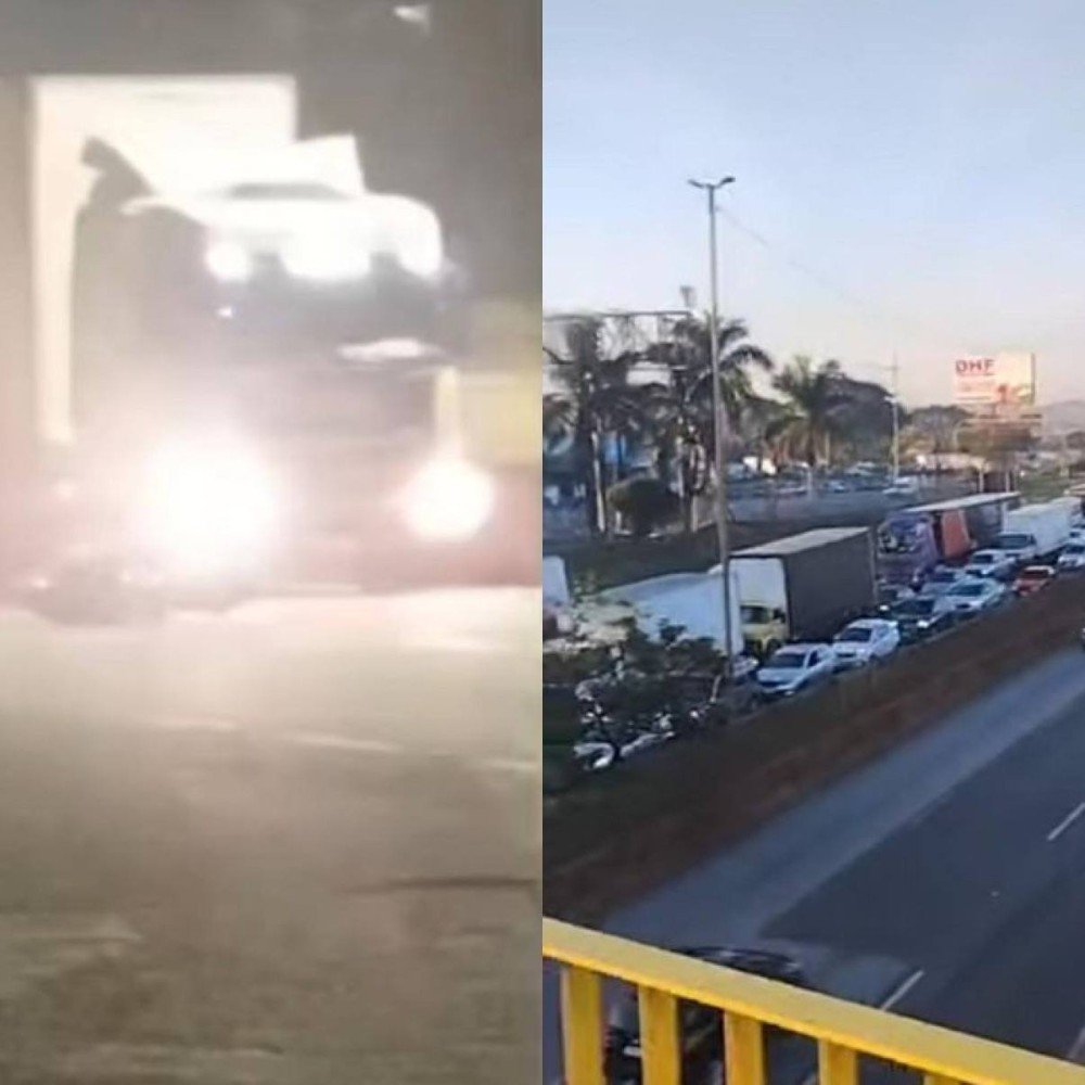 Acidente na BR-040 mata motociclista e trava trânsito na Grande BH