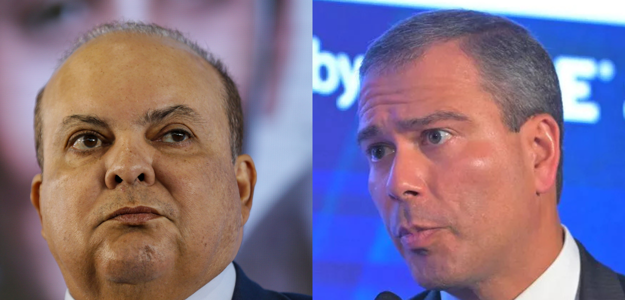 Ex-presidente do BRB é visto em tribunal, com expressão séria, cercado por advogados e seguranças.