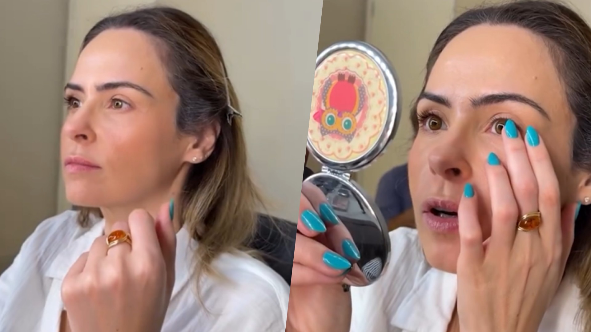 Ana Paula Renault tira as lentes de contato e mostra a cor natural dos olhos: 'Segredo'