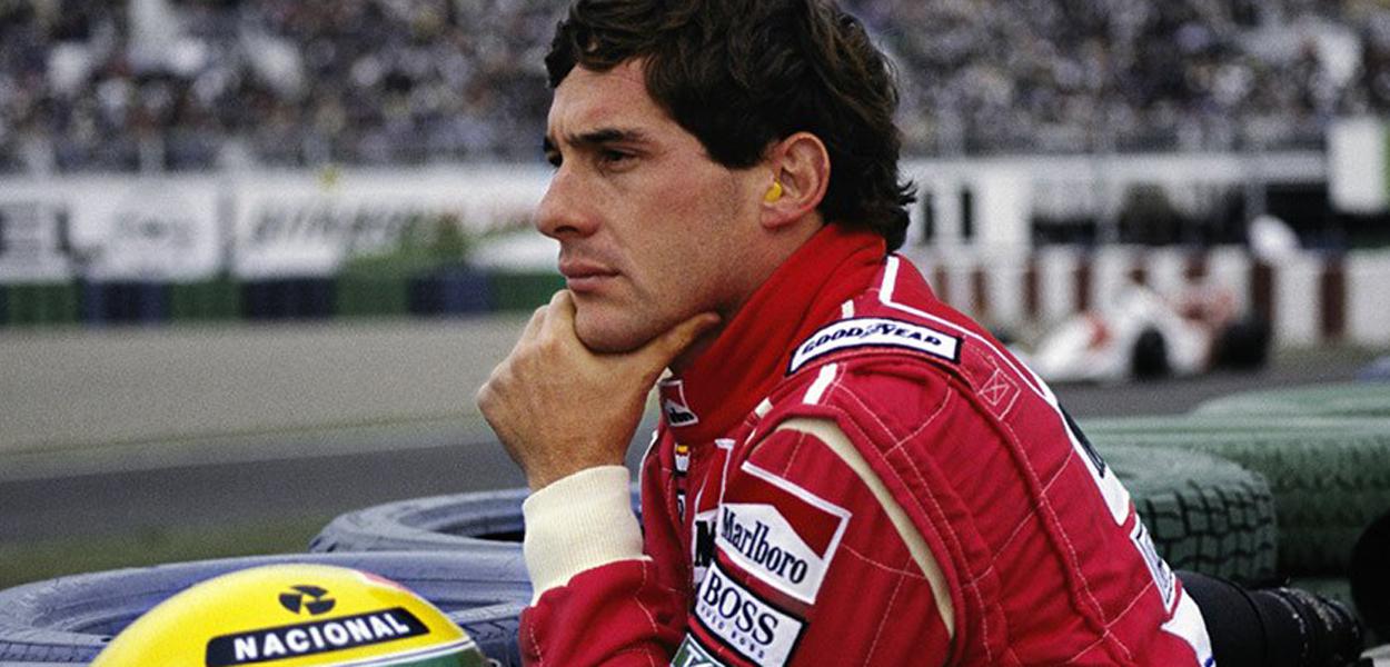 Ayrton Senna celebrando o Dia do Trabalhador em 1993.