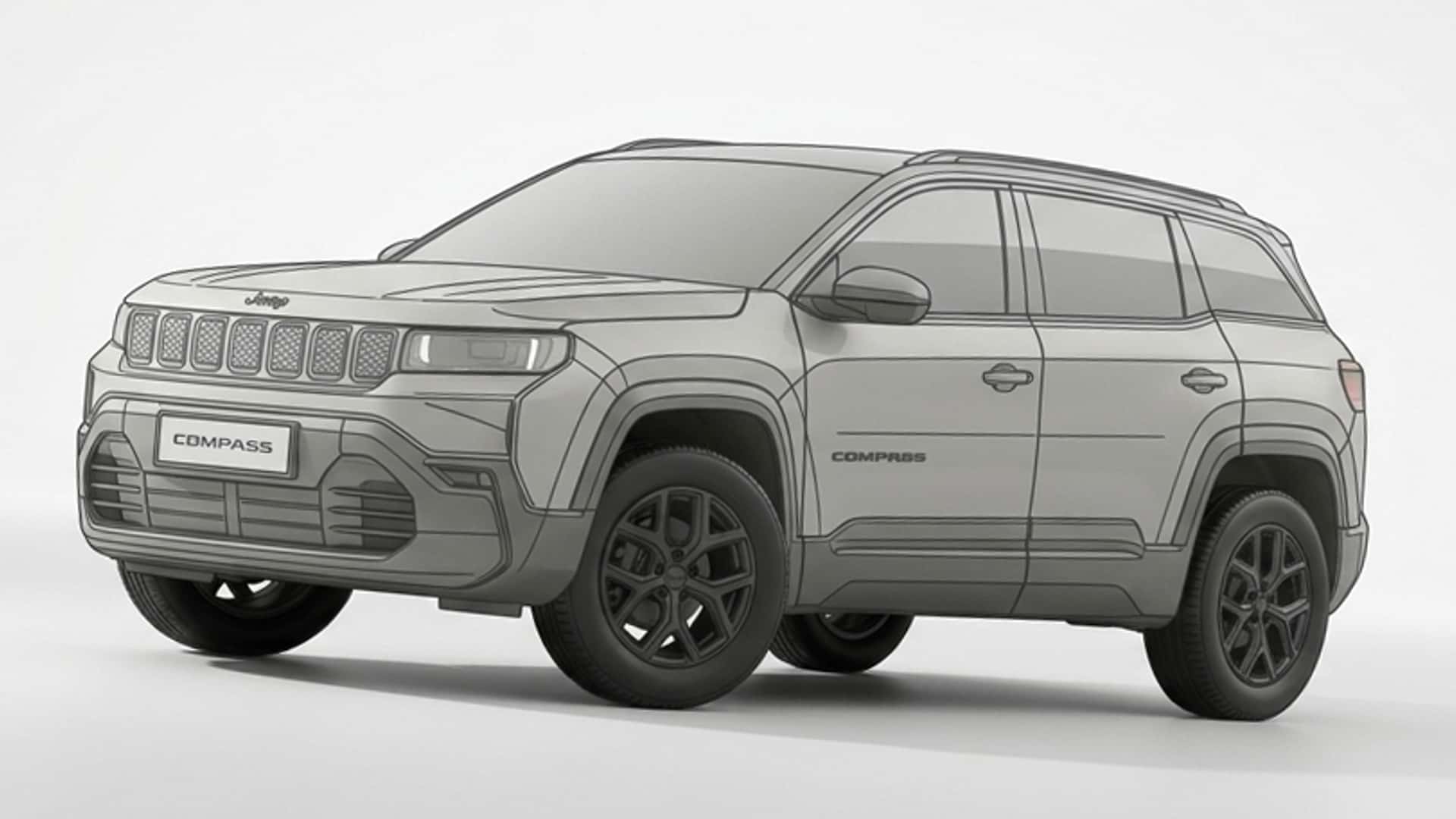 Novo Jeep Compass com design mais aerodinâmico e menos agressivo.