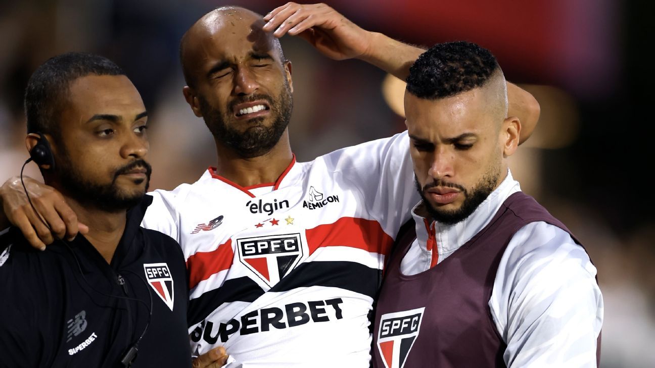 Lucas Moura fará exames ainda neste domingo e corre risco de ficar até um ano fora no São Paulo