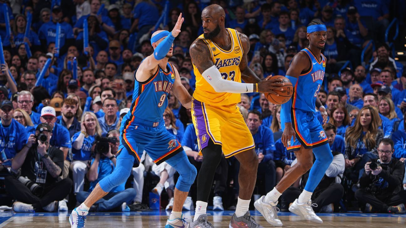 Thunder se impõe, supera grande atuação de LeBron e vence Lakers no jogo 1 da semifinal do Oeste na NBA