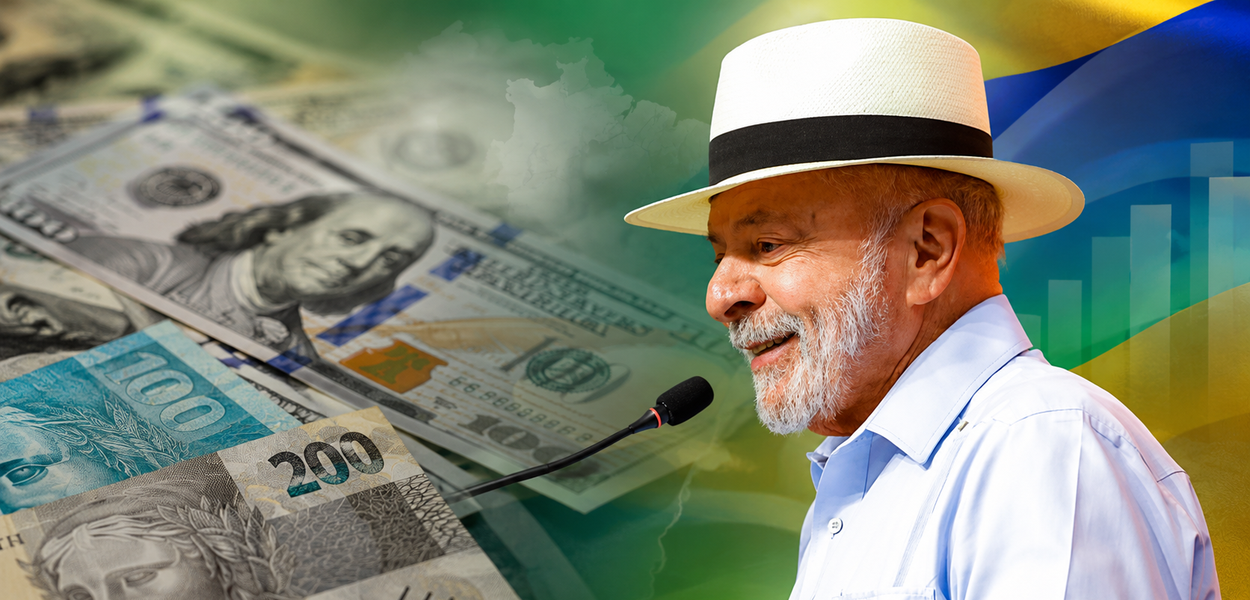 Dólar derretendo em meio a celebrações pela política econômica de sucesso do governo Lula.