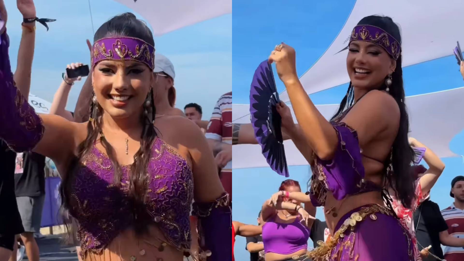 Fernanda Bande faz aula de dança do ventre para o show de Shakira