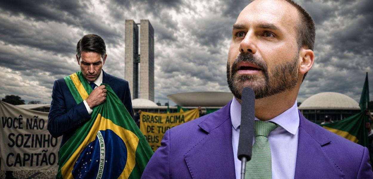 Eduardo Bolsonaro muda versão e admite ser produtor-executivo e de gestão financeira do filme "Dark Horse"
