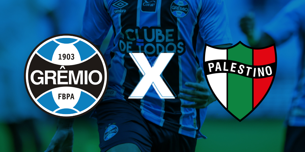 Grêmio x Palestino hoje: onde assistir ao vivo, horário e escalações pela Sul-Americana