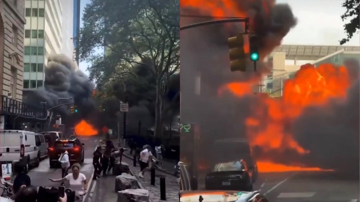 Veja o vídeo: carro explode perto do Touro de Wall Street