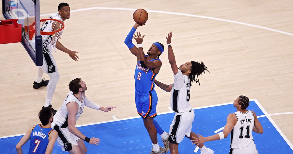 Thunder reage no jogo 2, supera os Spurs e empata série final da Conferência Oeste na NBA