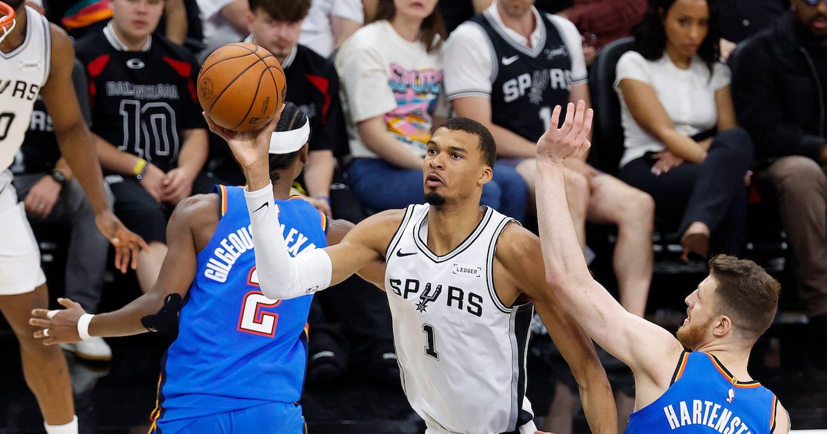 NBA: Wembanyama faz cesta do meio da quadra, Spurs vencem Thunder e empatam série na final do Oeste
