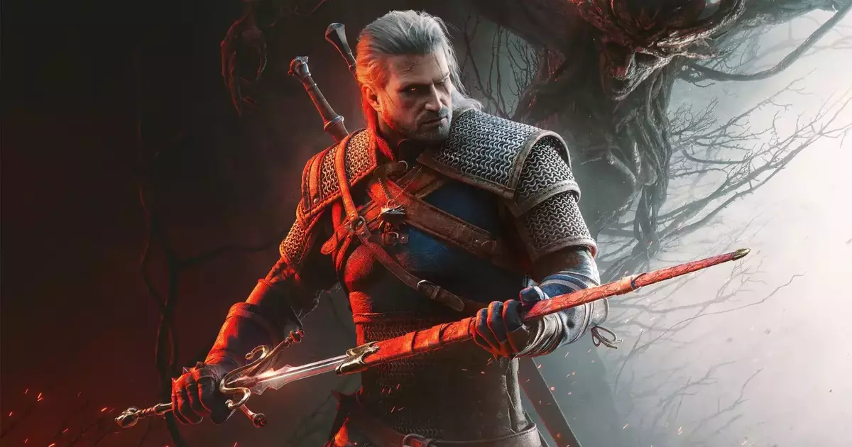 Jornalista segura papel com notícia de uma nova expansão de The Witcher 3, 12 anos após seu lançamento.