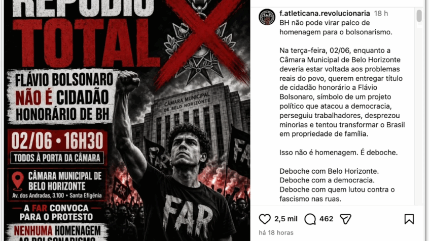 Política e esporte estão ligados, diz líder de torcida do Galo