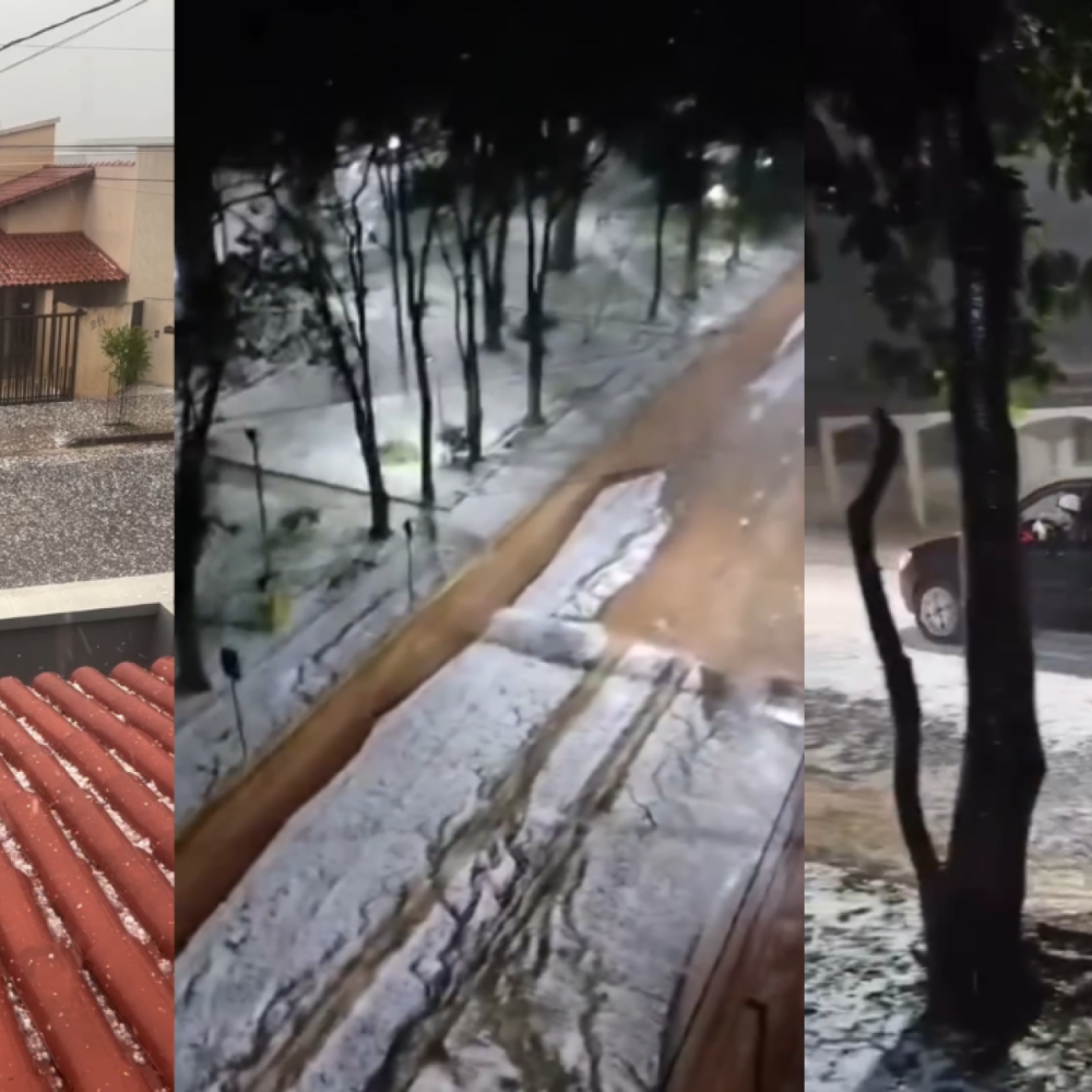 Vídeo: chuva de granizo surpreende e muda paisagem em cidades de MG