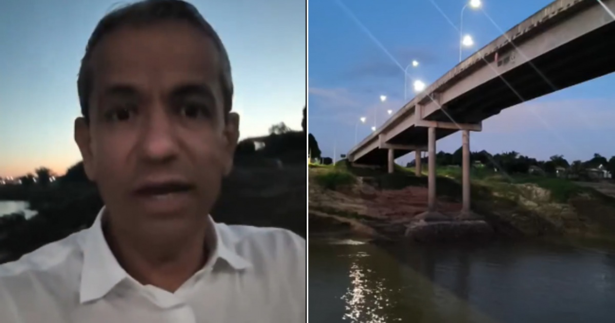 VÍDEO: Homem ferido em ponte no Acre era juiz aposentado que fazia live de denúncia sobre condições da obra