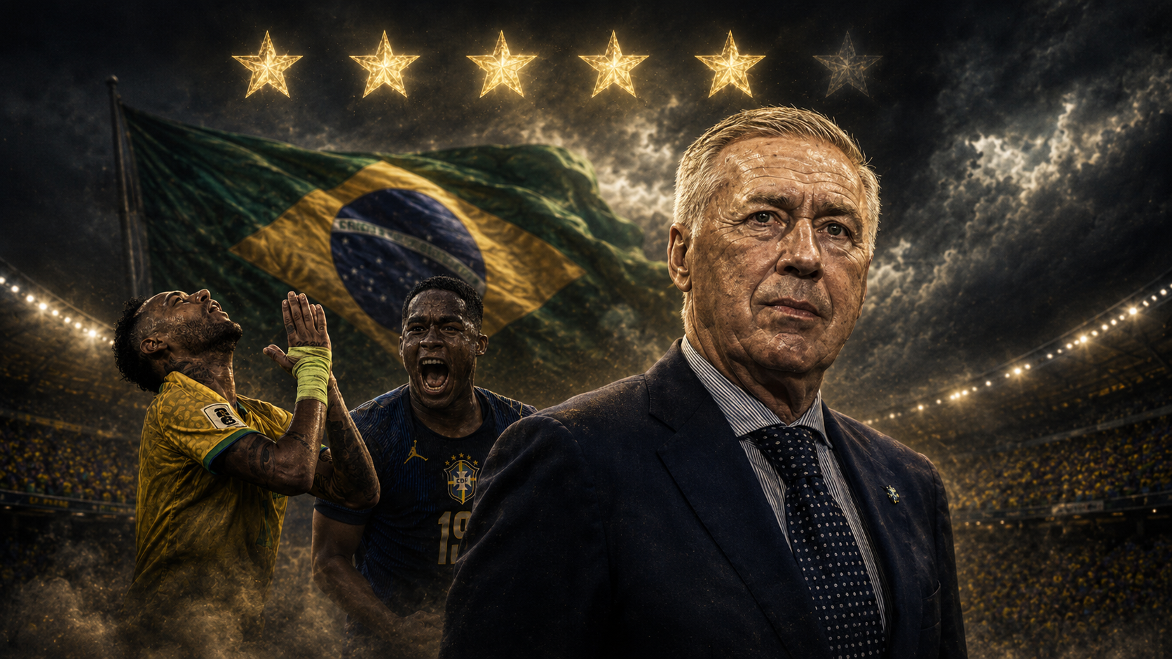 Equipe de futebol brasileira em treinamento antes da Copa do Mundo 2026.