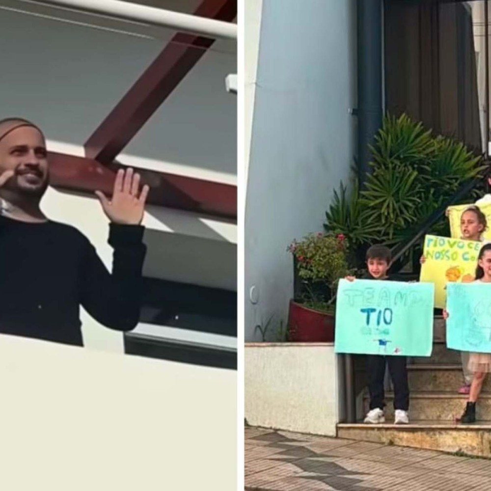 Grupo de crianças surpreende primo no hospital com serenata