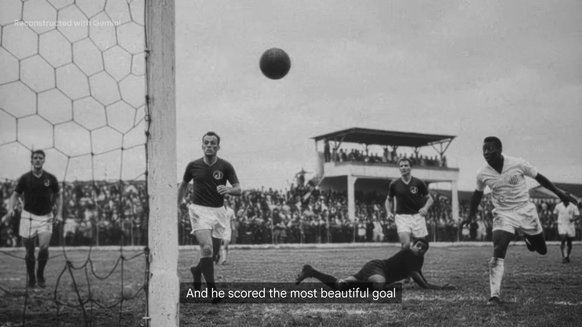 Google usou IA para recriar golaço histórico “perdido” de Pelé