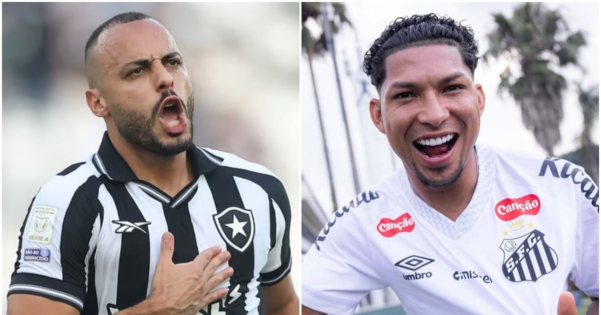 Time do Botafogo em ação no campo, enquanto o Santos tenta se afastar da zona de rebaixamento.