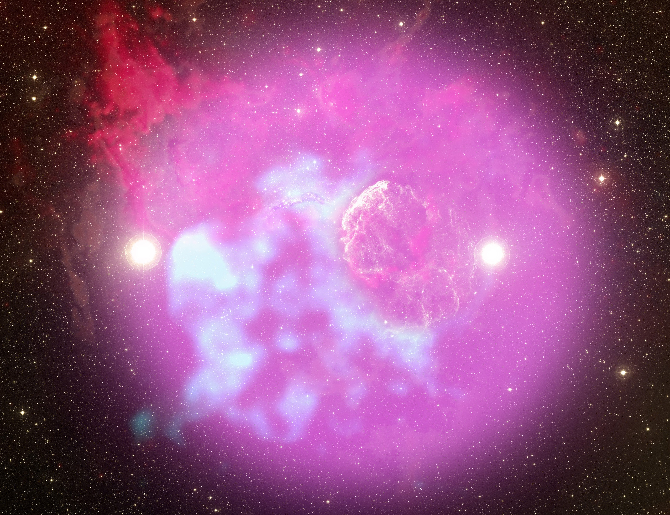 Supernovas em sistema binário: estudo revela caso inédito no espaço
