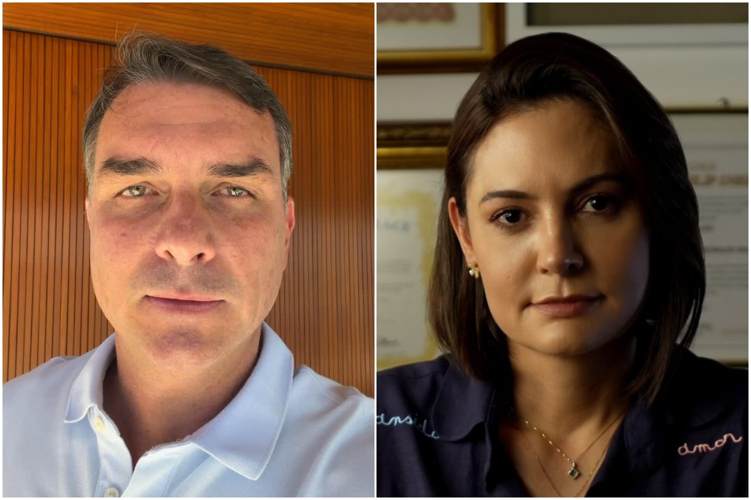 Flávio Bolsonaro convida Michelle para ajudar em sua campanha