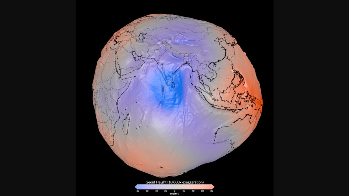 Nasa divulga imagem do campo gravitacional da Terra baseada em 1 bilhão de observações de satélites