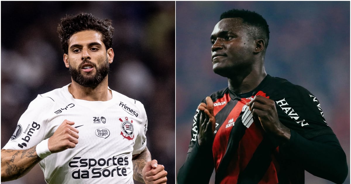 Time do Corinthians em ação no estádio, jogadores em movimento, torcida ao fundo.