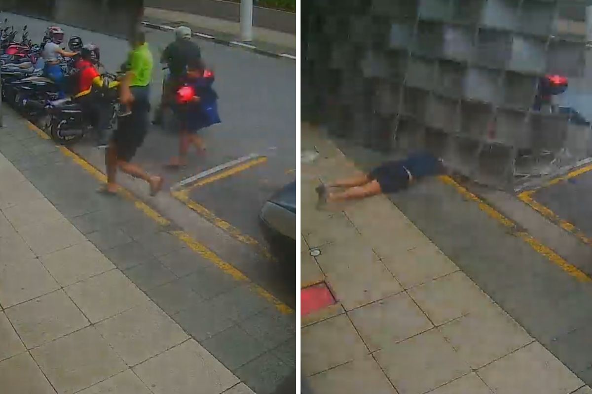 Pai e filho são internados após estrutura de loja desabar durante ventania no litoral de SP; VÍDEO