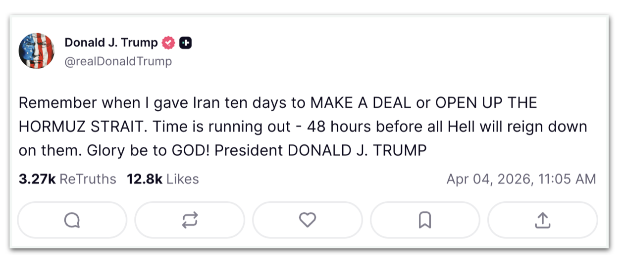 Trump ameaça Irã com resposta severa caso Estreito de Ormuz não seja reaberto.