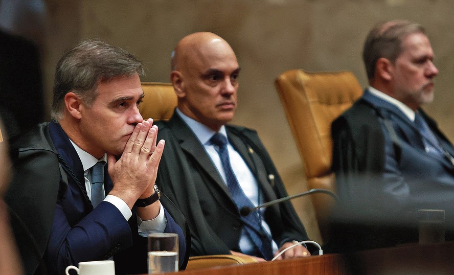 Ministro do STF Moraes, em sessão do Supremo Tribunal Federal.