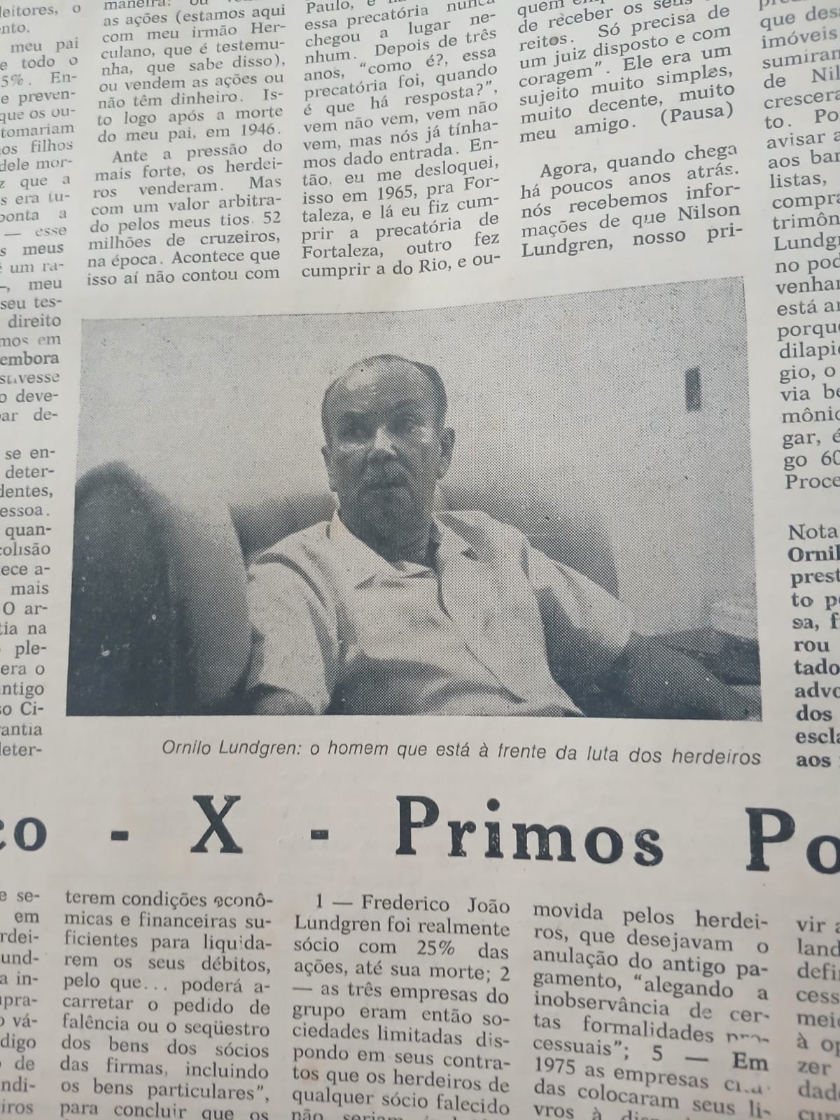 Representantes das Casas Pernambucanas reunidos para discutir o Testamento.