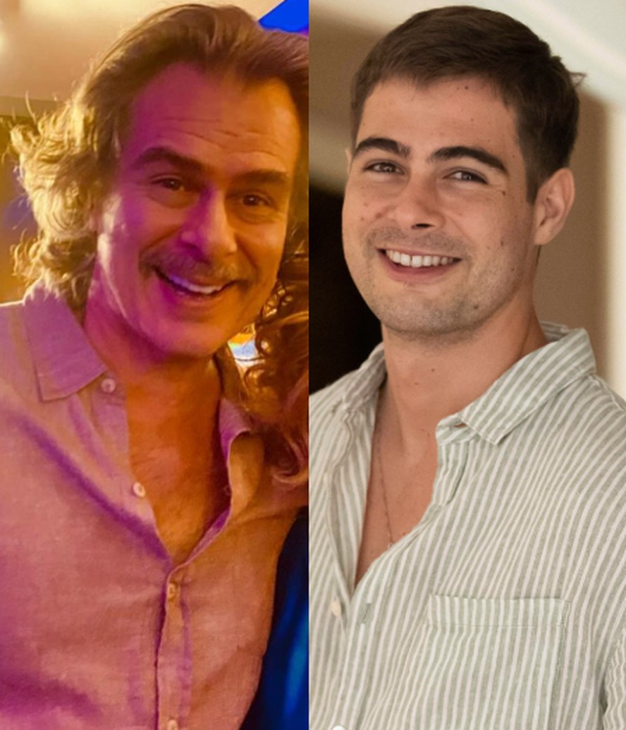 Pai e filho interpretam o mesmo personagem em filme sobre crime real, em cena de notícia jornalística.