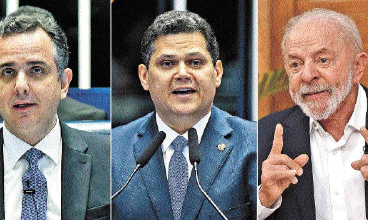 Políticos se reúnem em torno de uma mesa, assinando um acordo que encerra a CPI do Master e a candidatura de Pacheco.