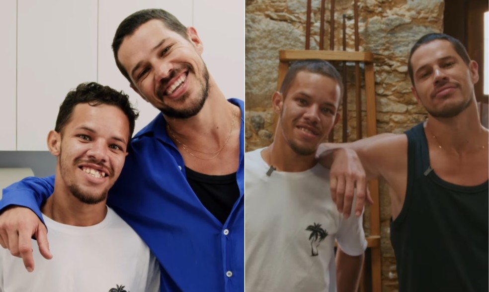 José Loreto e Lorran Galdino se parecem cada vez mais, após visita à barbearia.