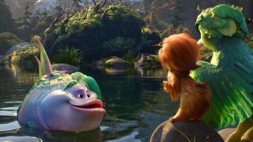 Imagem de uma notícia jornalística sobre um filme da Netflix com um peixe traidor.