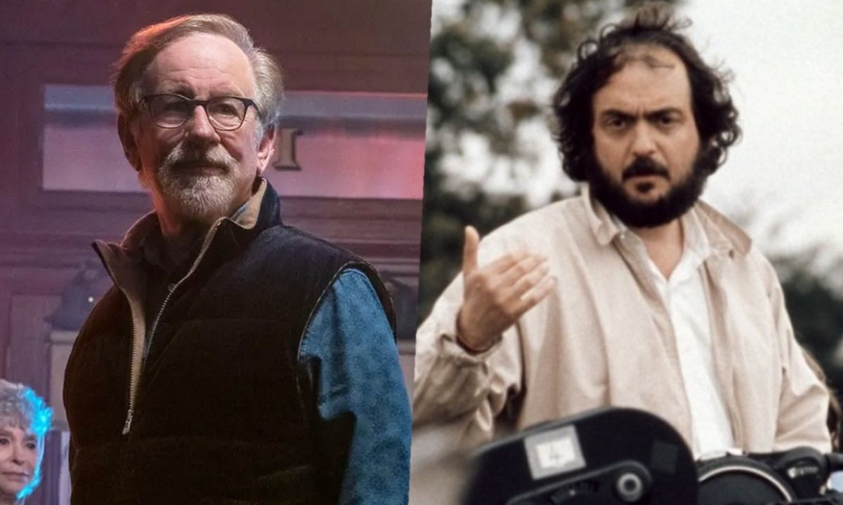 Steven Spielberg discute série sobre Napoleão em estúdio de cinema.