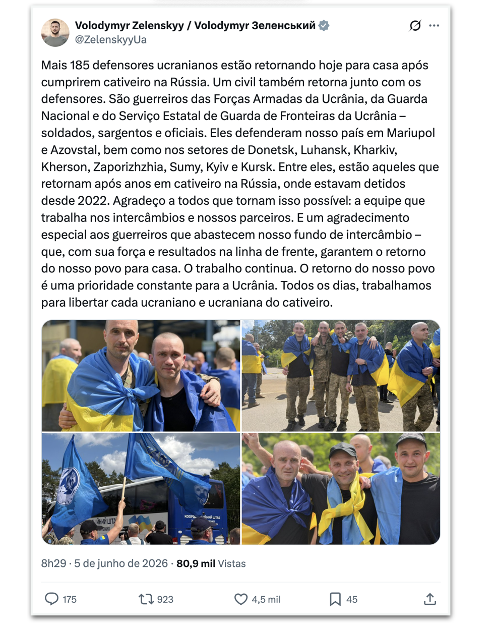 Ucrânia e Rússia realizam troca de prisioneiros de guerra em um evento de alto risco.
