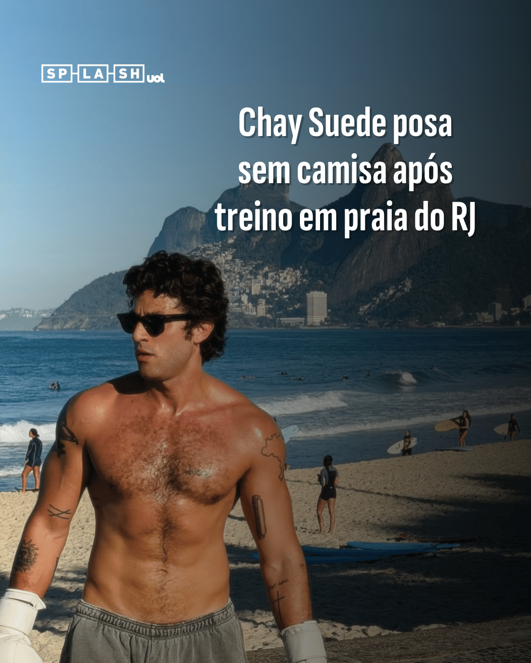 Homem sentado em frente a uma câmera, com uma expressão crítica, enquanto fala sobre um filme criado com inteligência artificial.