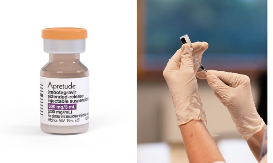 Imagem de um jornalista segurando um frasco de medicamento, com uma legenda sobre o HIV e o SUS.