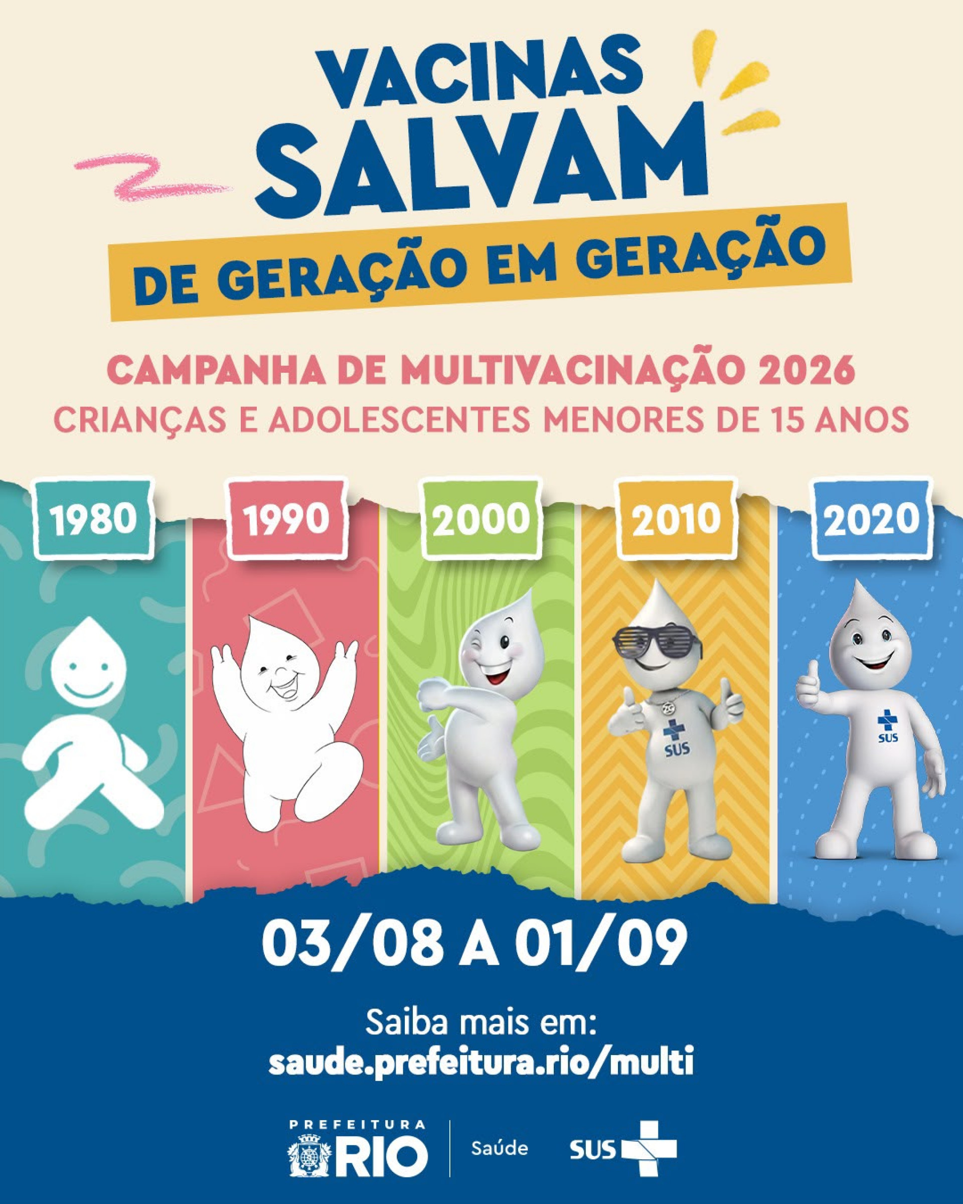 Rio de Janeiro lança campanha de atualização de caderneta de vacinação.