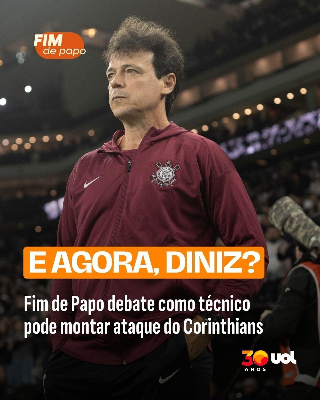 Título de jornal com imagem de uma bandeira da UEFA ao lado de uma bandeira da FIFA com uma xícara de café vazia e um relógio marcando menos de dois meses