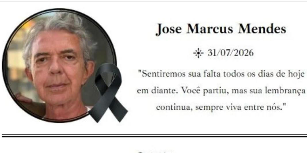 Velório de jornalista José Marcus Mendes em Belo Horizonte.