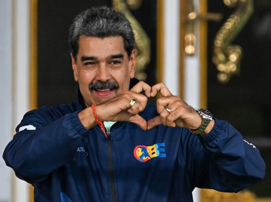 Presidente da Venezuela, Nicolás Maduro, em reunião com autoridades nos EUA.