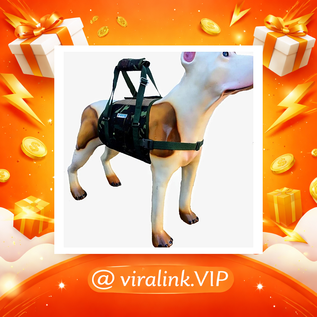 Peitoral com suporte para auxiliar cachorros com dificuldade para se levantar e para andar, cor camuflada, Karppovet